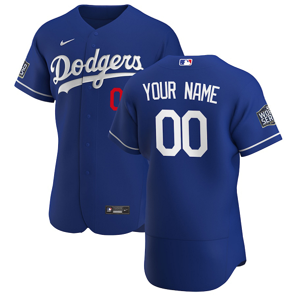 Los Angeles Dodgers Custom Men's Nike Royal Alternate 2020 World Series Bound Player MLB Jersey