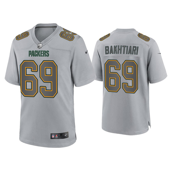 Men's Green Bay Packers David Bakhtiari Gray Atmosphere Fashion Game Jersey