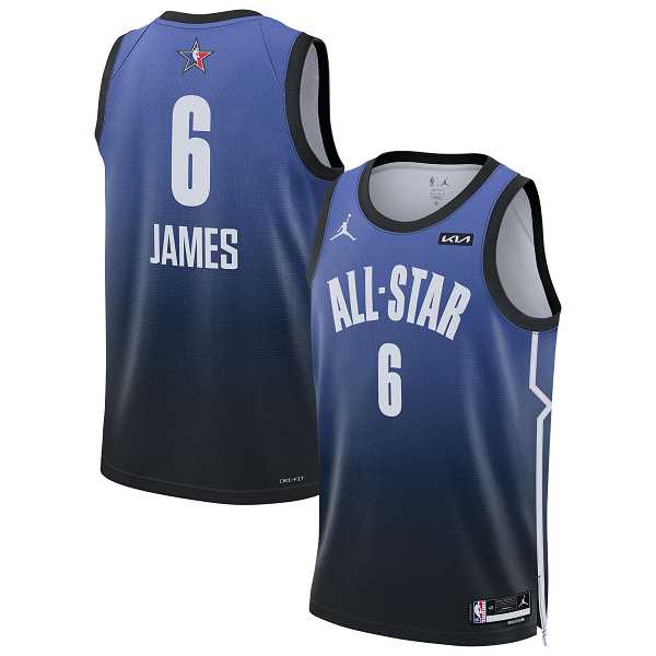 Men's #6 LeBron James Jordan Brand Blue 2023 NBA All-Star Game Swingman Jersey