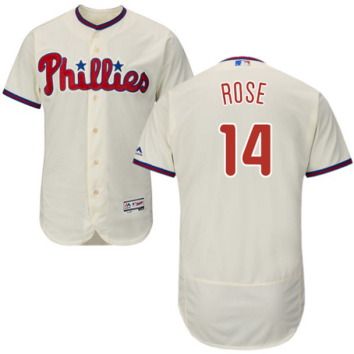 Philadelphia Phillies #14 Pete Rose Cream Flexbase Collection Stitched MLB Jersey