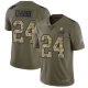 Men's Cleveland Browns #24 Nick Chubb Olive/Camo Stitched NFL Limited 2017 Salute To Service Jersey