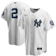 Men's Nike New York Yankees #2 Derek Jeter White Navy 2020 Hall of Fame Induction MLB Jersey