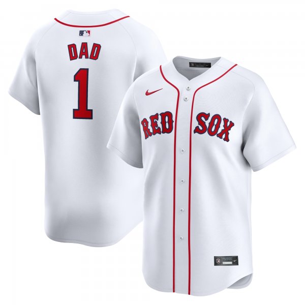 Men's Boston Red Sox Nike White #1 Dad Home Limited Jersey