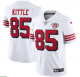 Men's San Francisco 49ers #85 George Kittle Nike White NFL 75th Anniversary 2nd Alternate Vapor Limited Jersey