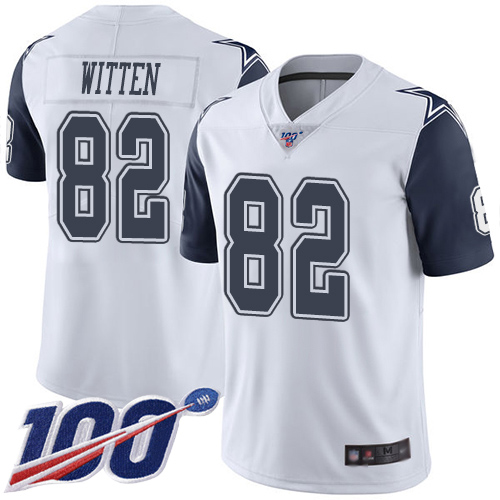 Dallas Cowboys #82 Jason Witten White Men's Stitched NFL Limited Rush 100th Season Jersey