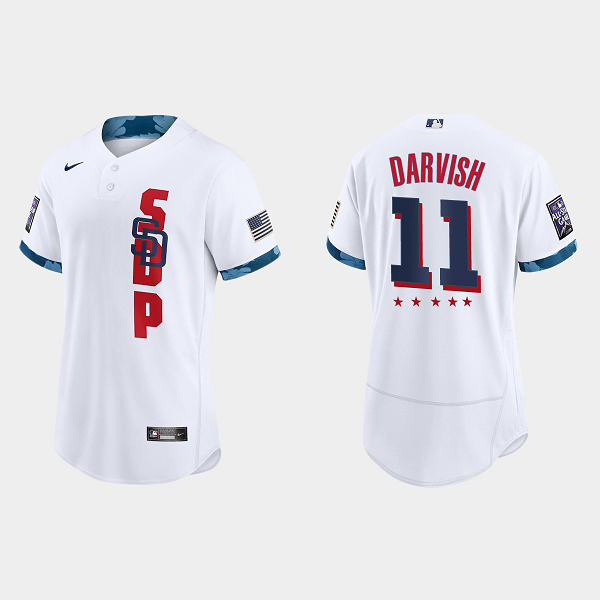 Men's San Diego Padres #11 Yu Darvish White 2021 MLB All-Star Game Jersey