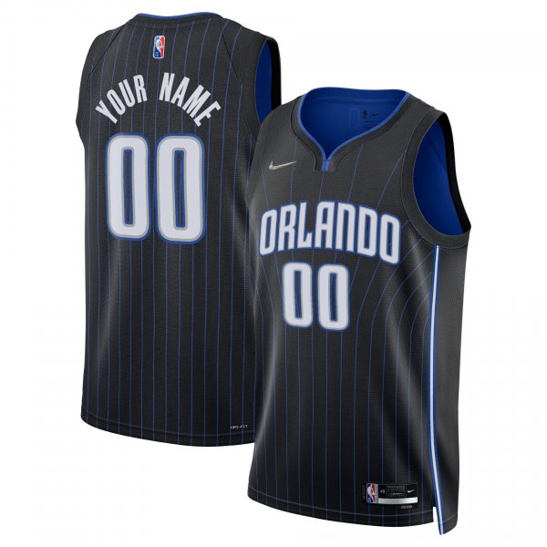 Men's Orlando Magic Nike Black 2021/22 Diamond Swingman Custom Jersey - Icon Edition