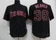 Los Angeles Angels of Anaheim #36 Jered Weaver Black Fashion Stitched MLB Jersey