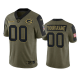 Green Bay Packers Custom Olive 2021 Salute To Service Men's Limited NFL Jersey