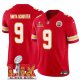 Men's Kansas City Chiefs #9 JuJu Smith-Schuster Red Super Bowl LIX F.U.S.E. Vapor Limited Stitched Jersey