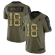 Nike Atlanta Falcons Calvin Ridley Olive Men's Stitched NFL Limited 2021 Salute to Service Jersey